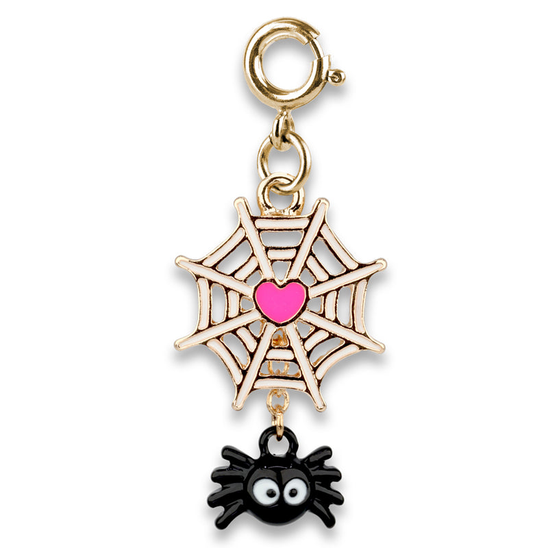 Gold Spider Web Charm