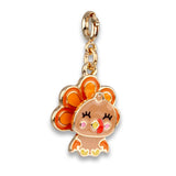 CHARM IT! Gold Swivel Turkey Charm Side View- charmit.com
