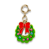 CHARM IT! Gold Christmas Wreath Charm - charmit.com