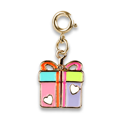 CHARM IT! Gold Surprise Inside B-Day Gift Charm opens and closes to a Happy B-day message - charmit.com