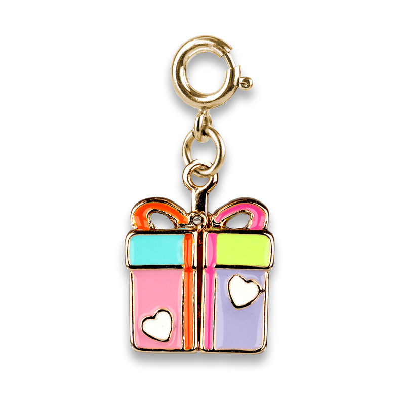 CHARM IT! Gold Surprise Inside B-Day Gift Charm opens and closes to a Happy B-day message - charmit.com