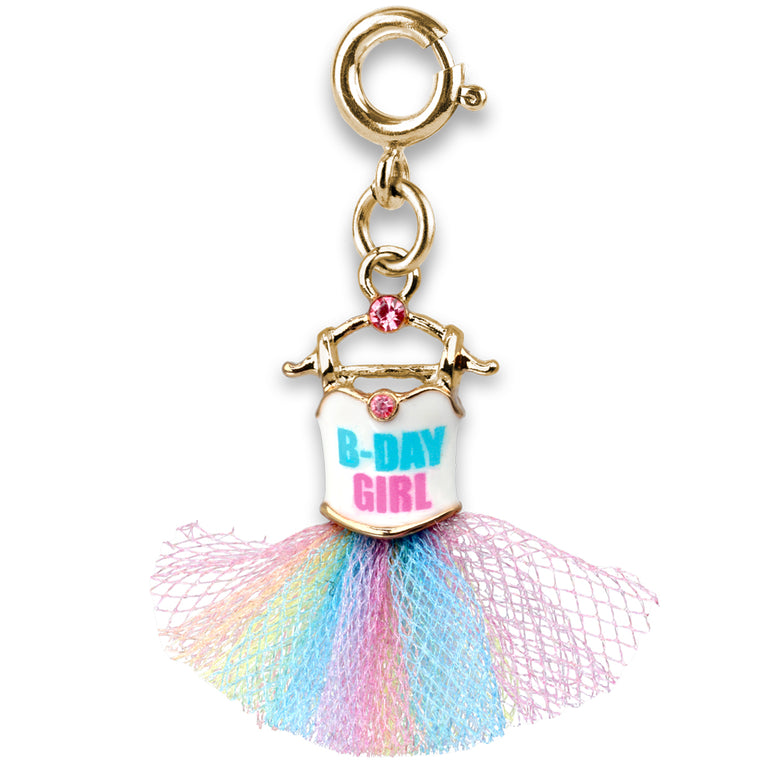 CHARM IT! Gold B-Day Girl Tutu Charm - charmit.com
