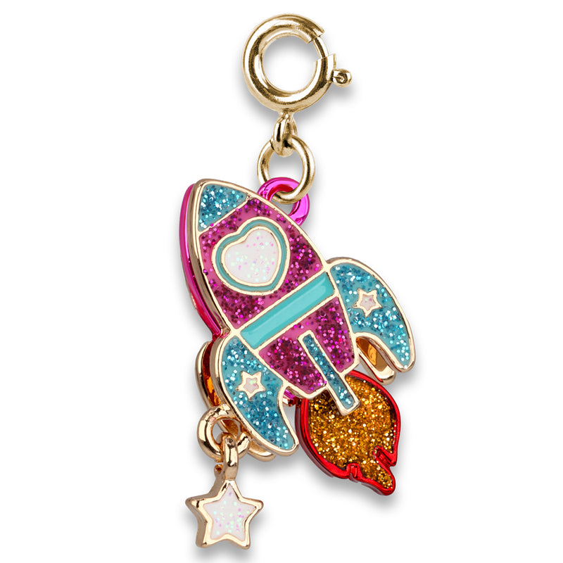 CHARM IT! Gold Pink Glitter Rocket - charmit.com
