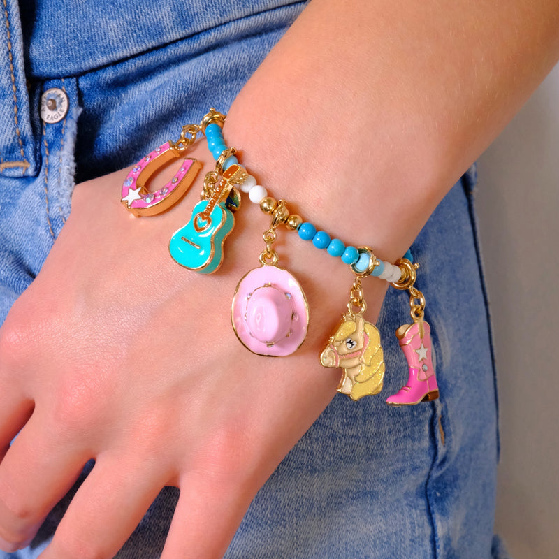 Gold Glitter Horse Charm