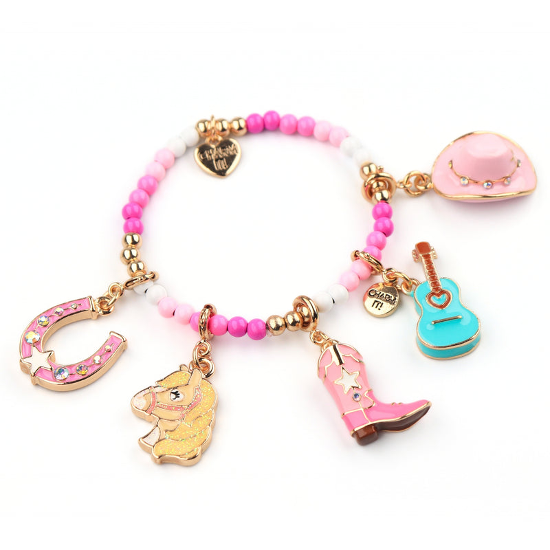 Gold Glitter Horse Charm