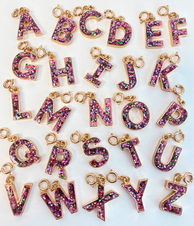 Gold Pink Glitter Letters