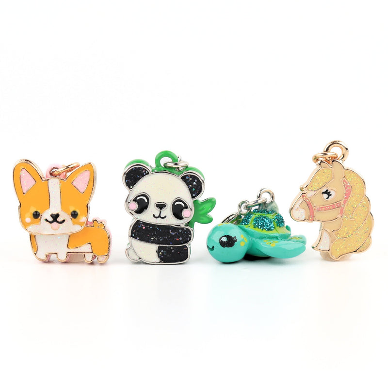 Gold Glitter Horse Charm