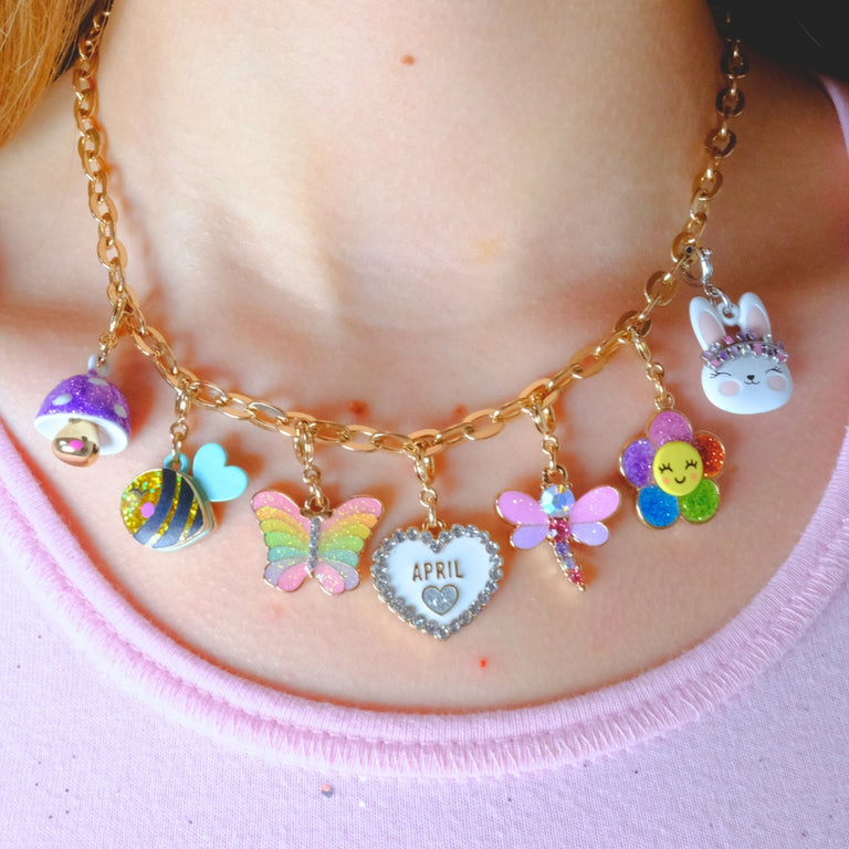 CHARM IT! Personalized April Birthstone Charm Necklace - charmit.com