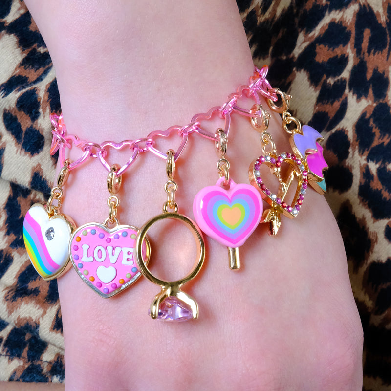 CHARM IT! Pink Heart Chain Bracelet - charmit.com