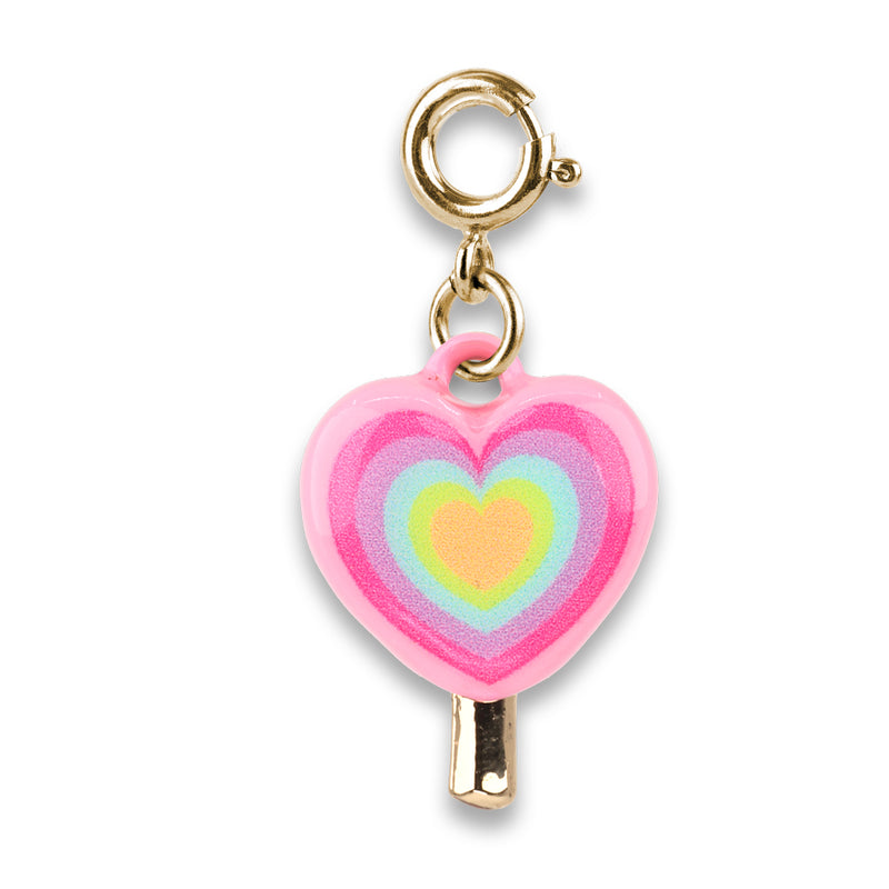 CHARM IT! Gold Heart Lollipop Charm - charmit.com 