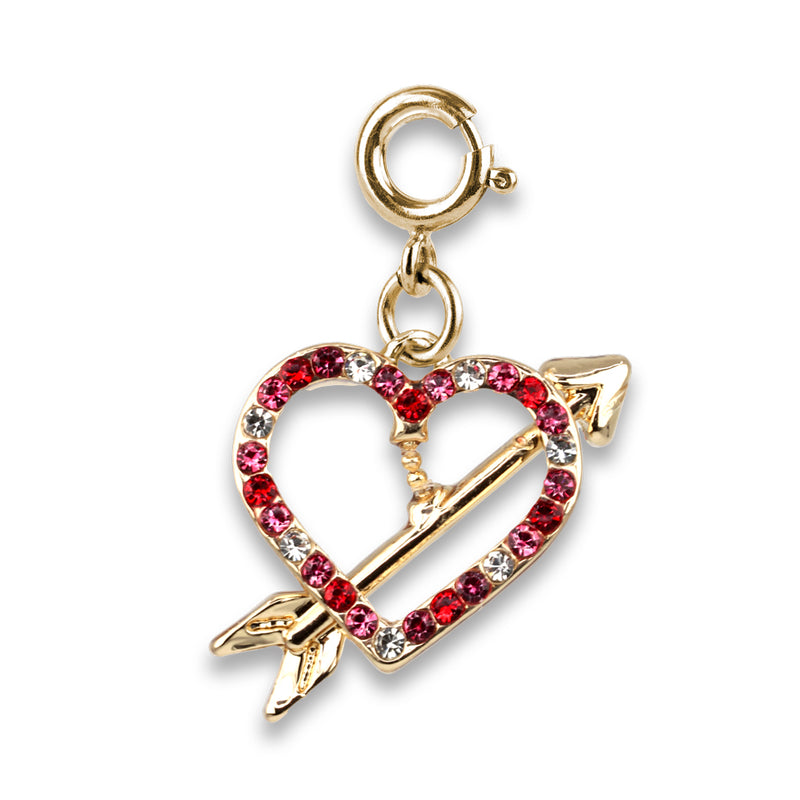 CHARM IT! Gold Heart Arrow Charm - charmit.com