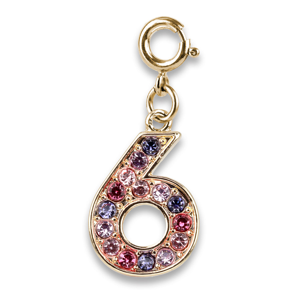 CHARM IT! Gold Number Six Charm - charmit.com