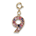CHARM IT! Gold Number Nine Charm - charmit.com