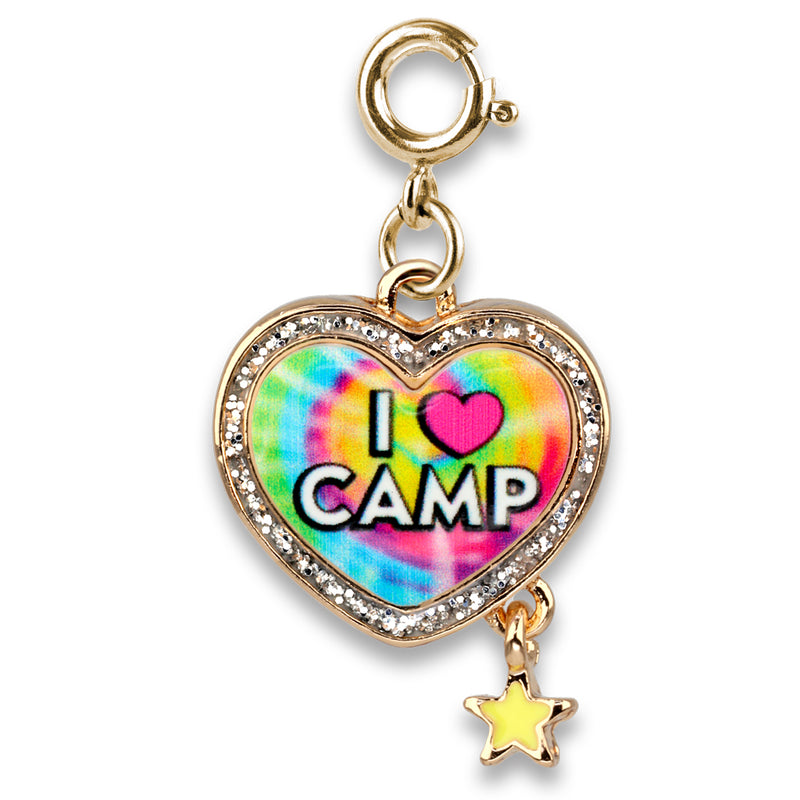 Gold I Love Camp Charm