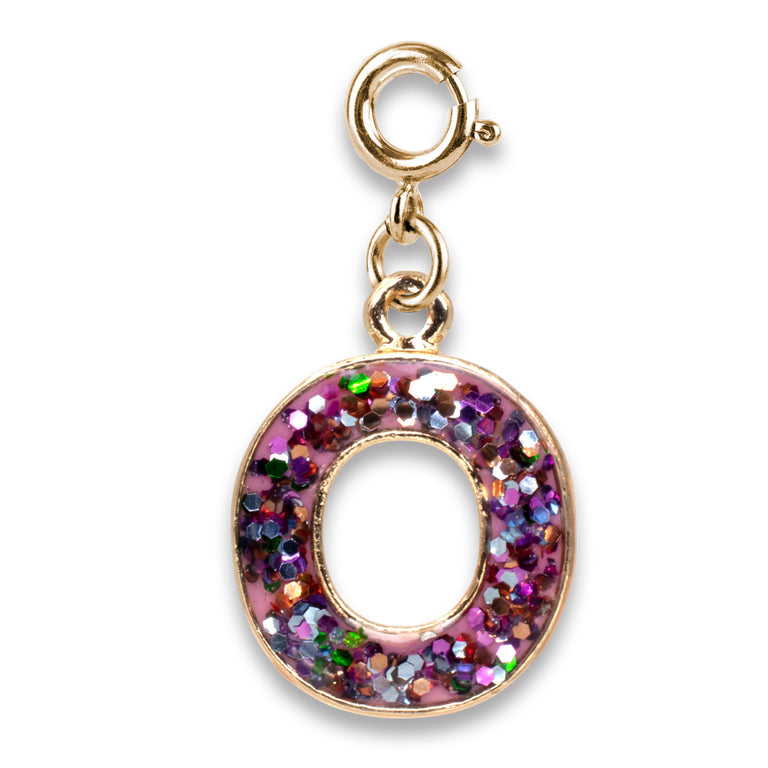 CHARM IT! Gold Pink Glitter Letter O Charm - charmit.com