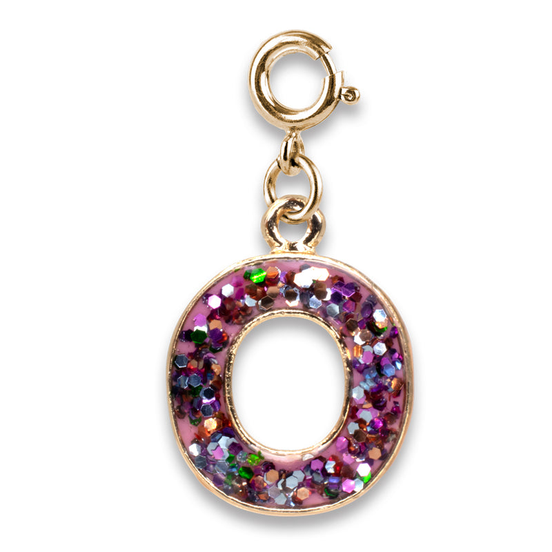CHARM IT! Gold Pink Glitter Letter O Charm - charmit.com