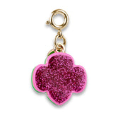 Girl Scout Gold Glitter Trefoil Charm - www.charmit.com