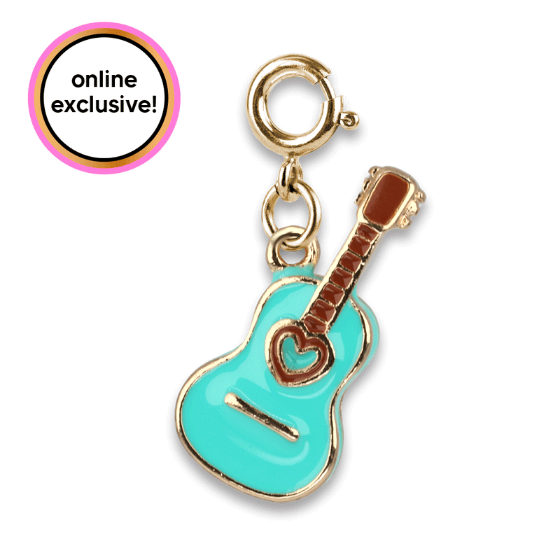 Gold Rebel Girls Guitar Charm