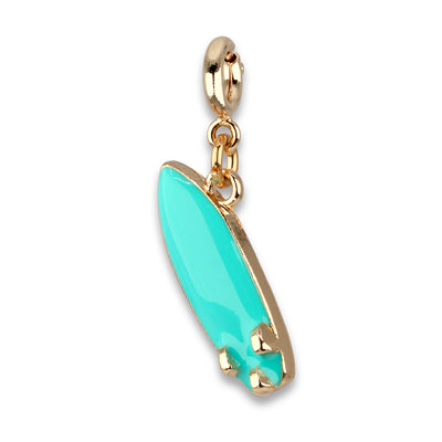 Gold Rebel Girls Surfboard Charm