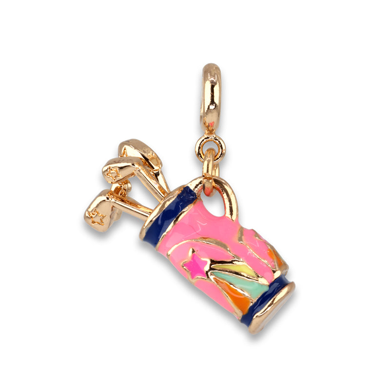 Gold Rebel Girls Golf Clubs Charm