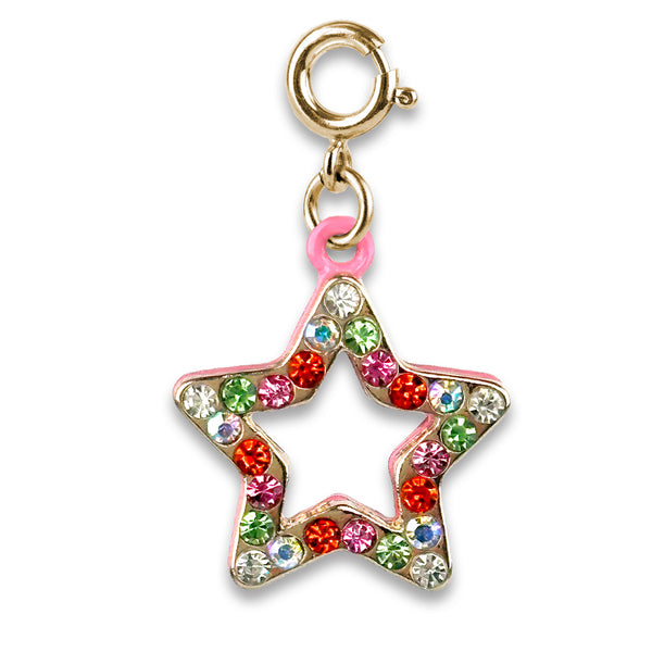 Gold Christmas Sparkle Star Charm