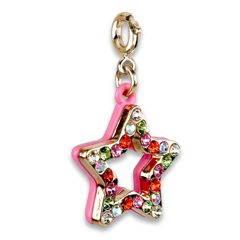 Gold Christmas Sparkle Star Charm