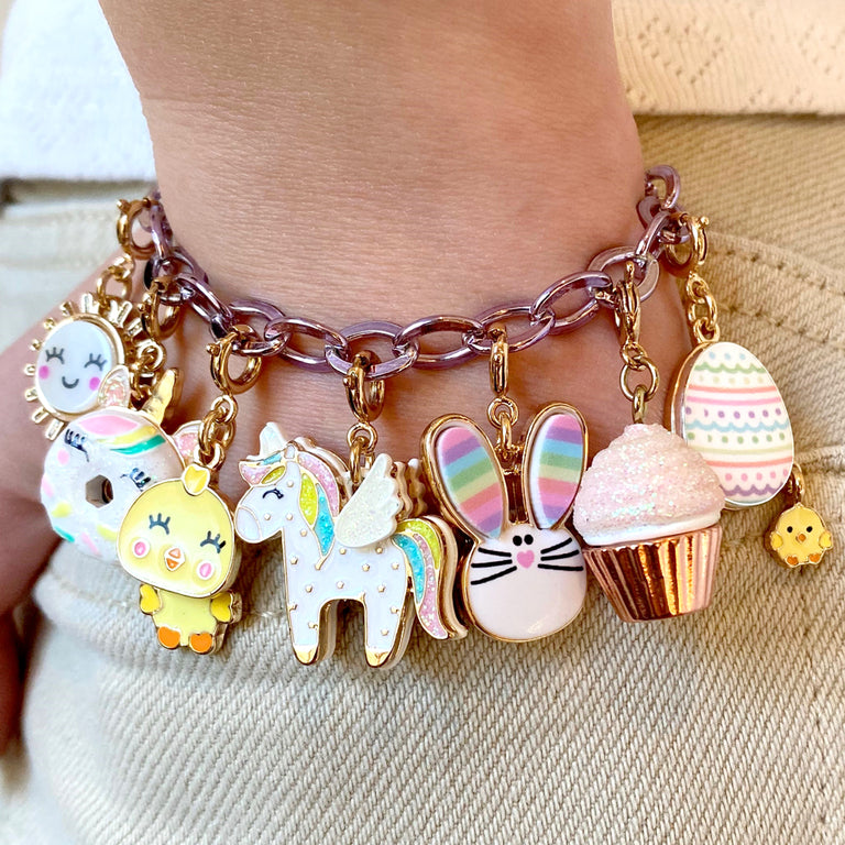 Gold Unicorn Donut Charm