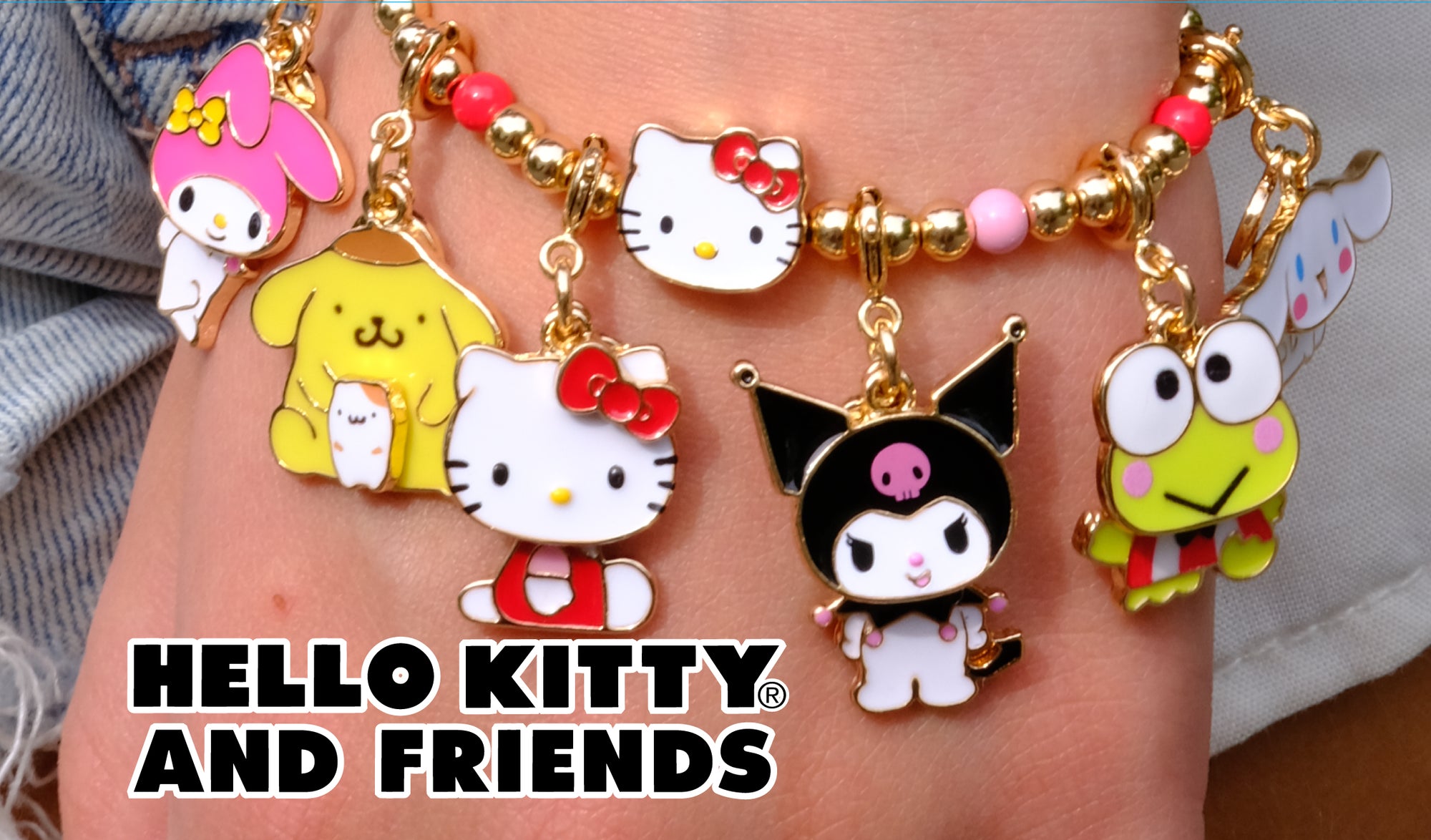 CHARM IT! x Hello Kitty and Friends Charms on a Hello Kitty Bracelet
