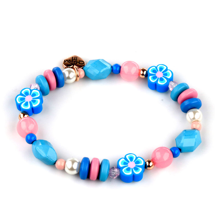 Gold Stitch Stretch Bead Bracelet - charmit.com