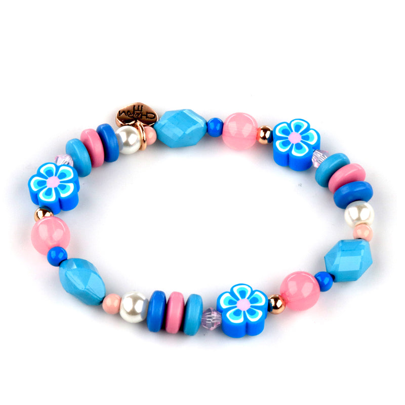 Gold Stitch Stretch Bead Bracelet - charmit.com