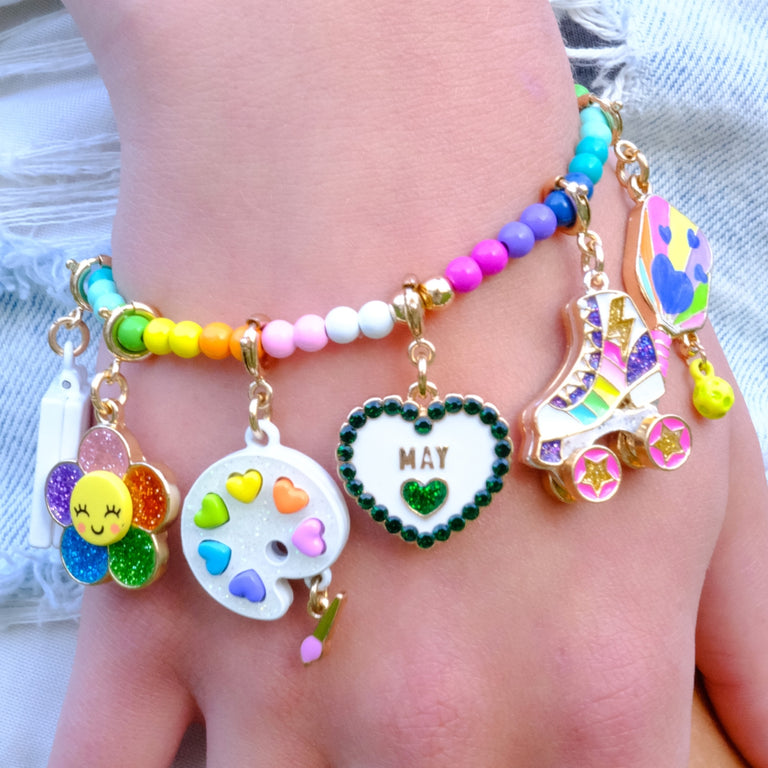 CHARM IT! Personalized May Birthstone Charm Bracelet - charmit.com