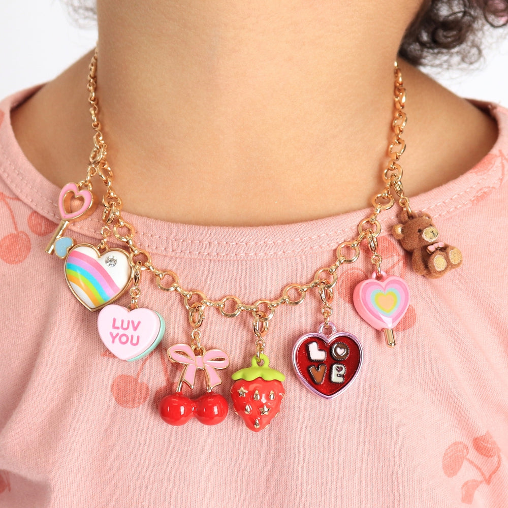 CHARM IT! Valentines' Day themed charms on necklace - charmit.com