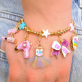 CHARM IT! Mascara, Hai Dryer, Birthday GIrl Tutu, Glitter Cheer Bow Charms on star bracelet - charmit.com