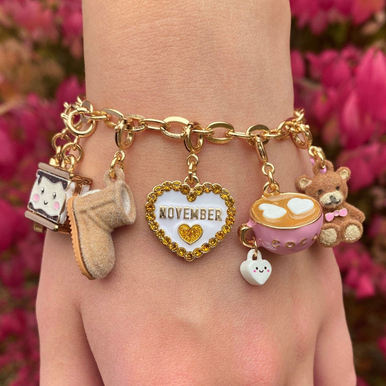 CHARM IT! Personalized November Birthstone Charm Bracelet - charmit.com