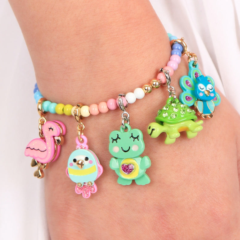 CHARM IT!- Pastel Animals Charm Bracelet on Wrist