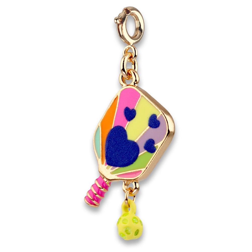 CHARM IT! Gold Pickleball Charm  Side View - charmit.com