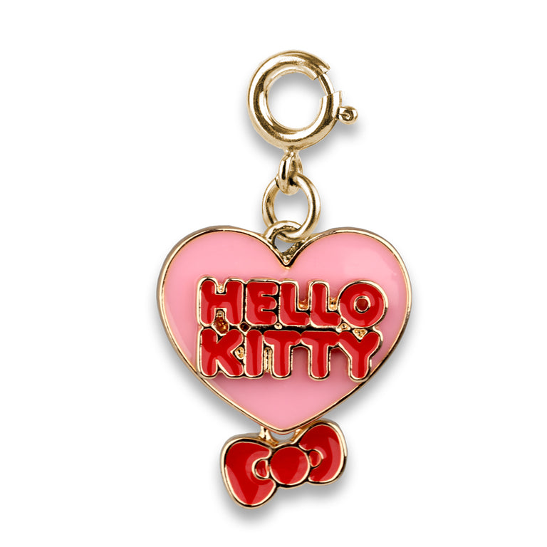 CHARM IT! Gold Classic Hellow Kitty Heart with Swinging Bow - charmit.com 