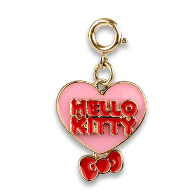 Gold Classic Hello Kitty Heart Charm