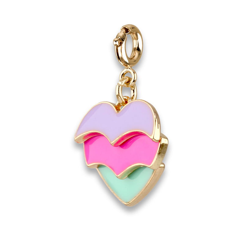 Gold Swivel Heart Charm