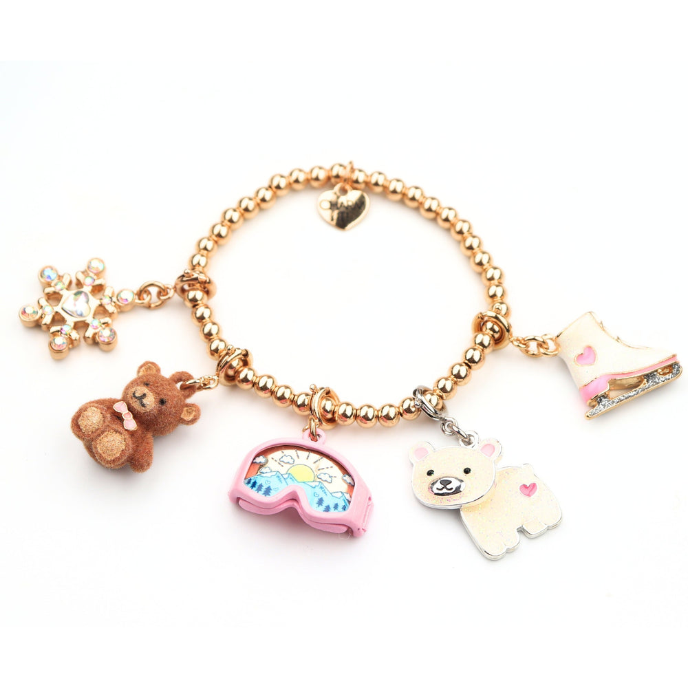 Glitter Swivel Polar Bear Charm