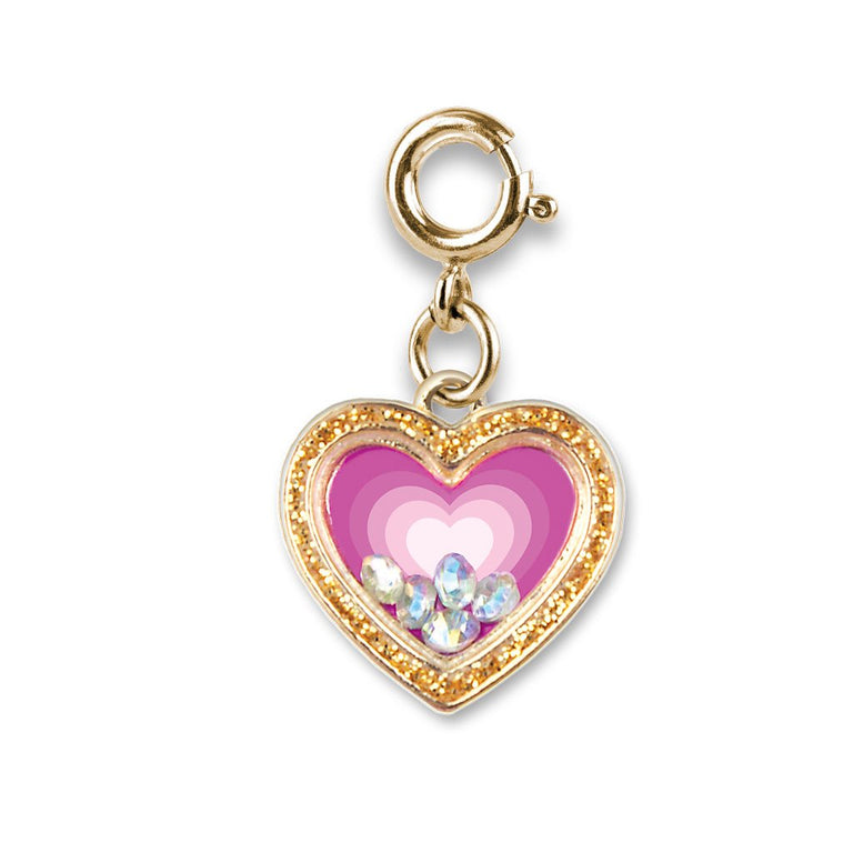 Gold Heart Shaker Charm - shopcharm-it