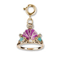 Gold Mermaid Tiara Charm - shopcharm-it