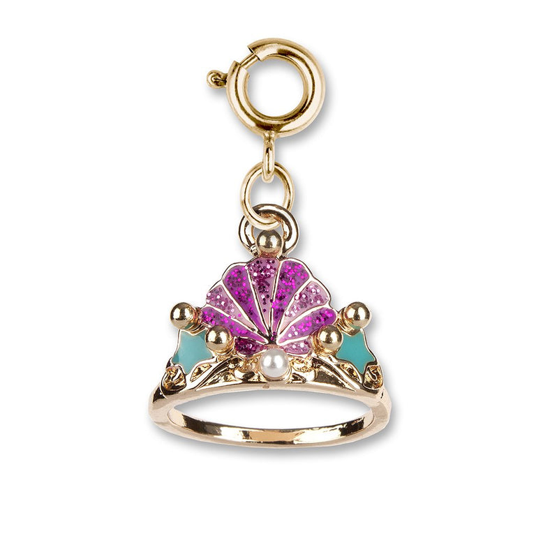 Gold Mermaid Tiara Charm - shopcharm-it