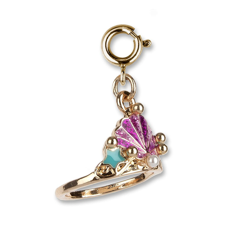 Gold Mermaid Tiara Charm - shopcharm-it