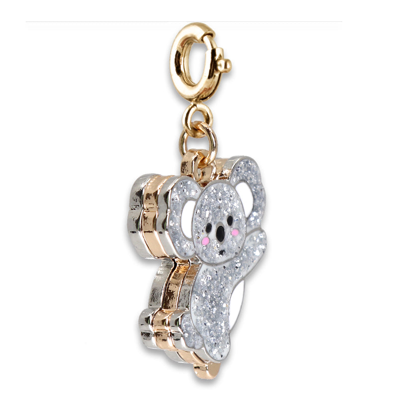 Gold Glitter Koala Charm - shopcharm-it
