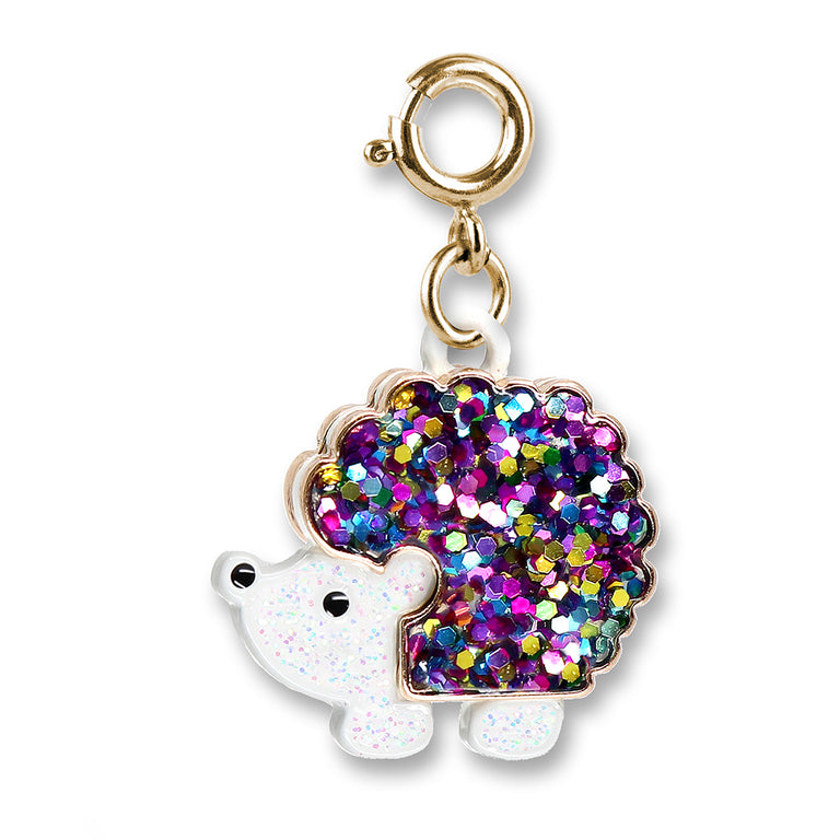 Gold Glitter Hedgehog Charm - shopcharm-it