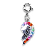 Silver BFF Broken Heart Charm - shopcharm-it