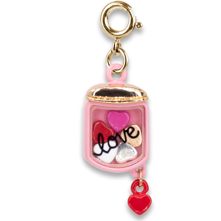 Gold Jar of Hearts Shaker Charm-charmit.com