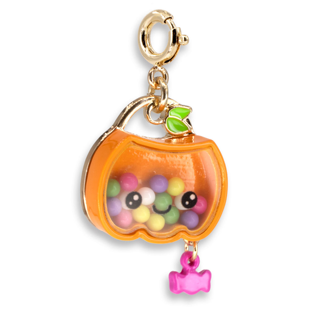 Gold Trick-or-Treat Pumpkin Shaker Charm - charmit.com