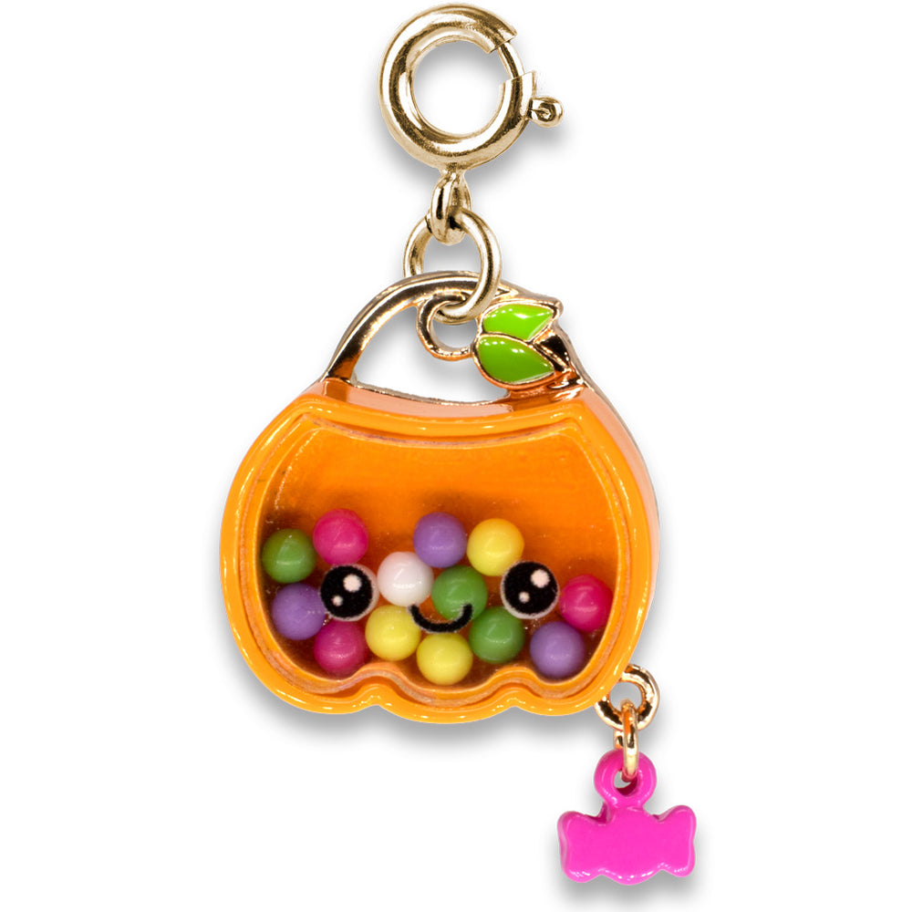 Gold Trick-or-Treat Pumpkin Shaker Charm - charmit.com